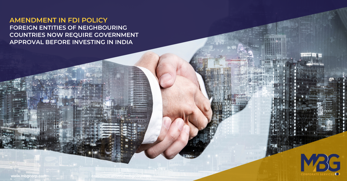 Amendment in FDI Policy