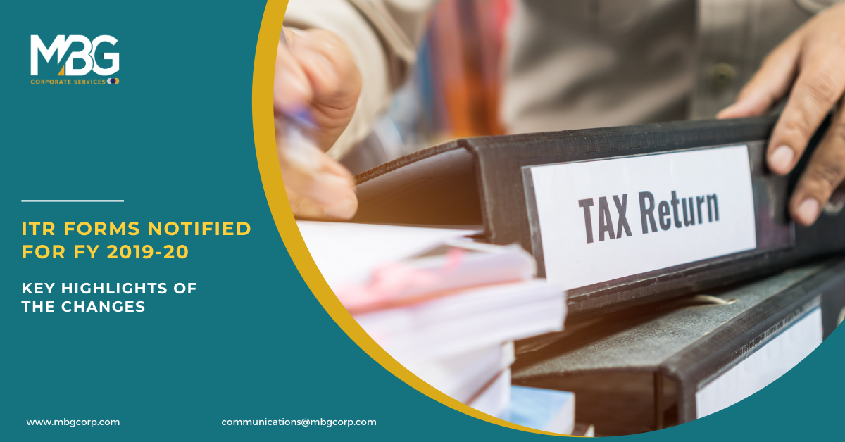 ITR Forms Notified for FY 2019-20