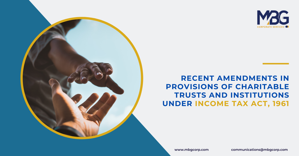 Amendments in Provisions of charitable trusts and institutions