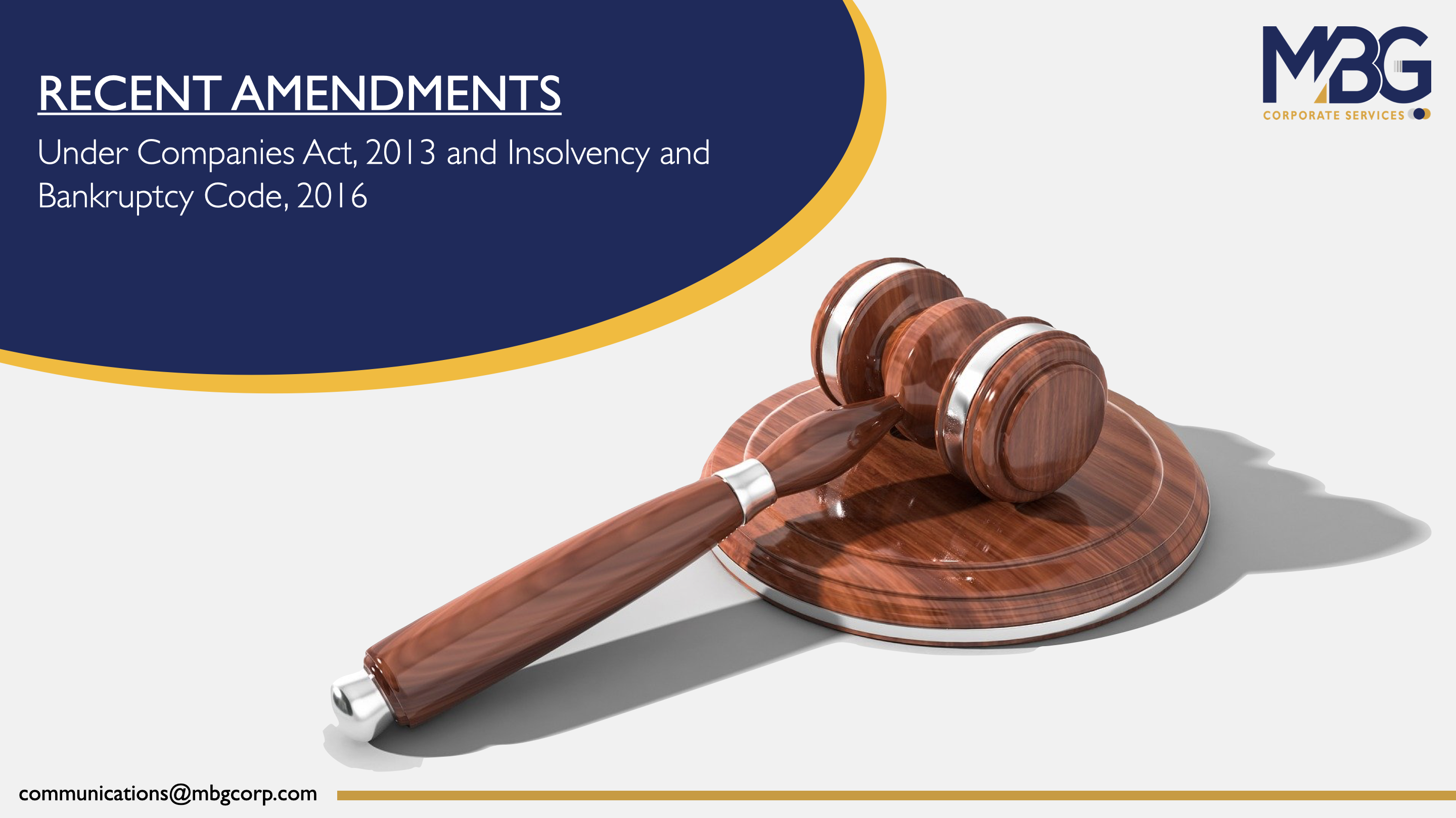 Recent Amendments Under Companies Act, 2013